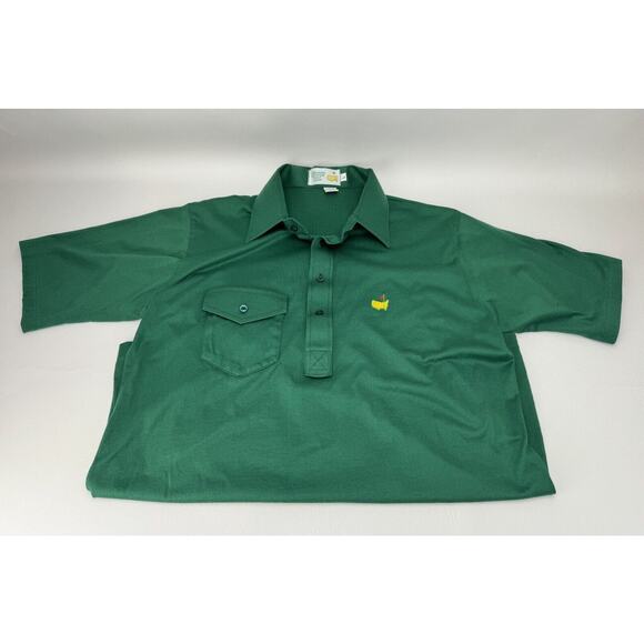 Augusta National Golf Shop Large Green Masters Logo Short Sleeve Polo Shirt - Picture 5 of 5